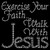 Exercise your Faith Walk with Jesus Religious Rhinestone Transfer