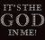 It's the God in me clear Text Religious Rhinestone Transfer