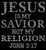 Jesus is my Savior not my religion John 3:17 Religious Rhinestone Transfer