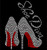 Shoe Diva Heels Stiletto RED Rhinestone Transfer