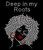 Deep in my Roots Afro Lady Rhinestone Transfer