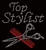 Top Stylist Comb Scissor Hair Rhinestone Transfer
