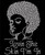 Lovin the Skin I'm in Afro girl Lady Clear Rhinestone Transfer