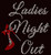 Ladies Night Out Heel Stiletto RED Rhinestone Transfer