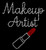 Makeup Artist Lipstick (vertical) Rhinestone Transfer