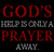 God's Help is only a Prayer Away Religious Rhinestone Transfer
