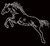 Horse Jumping Rhinestone Transfer Iron On