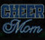 CHEER MOM Text (Blue sapphire) mothers day Rhinestone Transfer