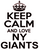 (2 Qty) Keep Calm and Love NY GIANTS (Text) DTF Transfer (White)