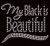 My Black is Beautiful (Text) Afro Rhinestone Transfer