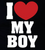 (2 Qty) I Love my Boy DTF Transfer (White & red heart)