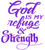 God is my Refuge & Strength Vinyl Transfer (White)