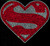 Super heart shape Rhinestone transfer iron on