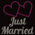 Just Married Rhinestone Transfer Iron on