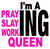  I'm Praying Slaying Working Queen Vinyl Transfer (Black & Pink)