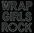 Wrap Girls Rock (Black text clear outline) Text Afro Rhinestone Transfer