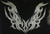 Wing Biker (Clear) Rhinestone Transfer 13.9"(W) x 10"(H)