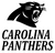 (2 Qty)Carolina Panthers with Panther custom Vinyl Transfer (Black)