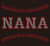 (9.5x7.8) Baseball Nana (Stitches on top and bottom) custom Rhinestone Transfer