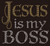 Jesus is my Boss (Golden Jesus) custom Rhinestone Transfer