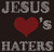 Jesus loves Haters Religious Custom Rhinestone transfer Jesus loves Haters Religious Custom Rhinestone transfer