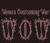 Women Overcoming War (WOW) custom Rhinestone transfer