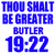 THOU SHALT BE GREATER BUTLER - custom Vinyl Transfer (Royal blue glitter)