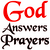 God Answers Prayer Religious Vinyl Transfer (Red Black)