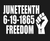 (2 Qty) JUNETEENTH 6-19-1865 FREEDOM Fist (for T-shirt) DTF Transfer