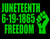 (2 Qty) JUNETEENTH 6-19-1865 FREEDOM Fist (for T-shirt) DTF Transfer