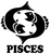 (2 Qty) PISCES Zodiac horoscope DTF Transfer