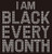 I am Black every month( Clear) custom Rhinestone Transfer