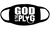 (2 qty) GOD is the PLUG (white) (mask size)(cap size) - DTF Transfer
