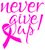 (2 qty) never give up! ribbon - (2 Qty)transfer