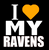 (2 Qty) I LOVE MY RAVENS - DTF transfer
