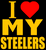 (2 qty) I LOVE MY STEELERS - DTF transfer (Yellow Gold and red)