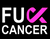 (2 qty) F*ck Cancer awareness (Text) (Pink and white) - DTF Transfer