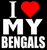 (2 Qty) I LOVE MY BENGALS - DTF Transfer (2 Qty) I LOVE MY BENGALS - DTF Transfer