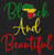 Black and Beautiful full color DTF transfer