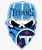 (2 Qty) TITANS Blue Mask Football - custom sports DTF transfer