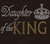 Daughter of the KING with Crown - custom rhinestone transfer