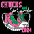 (2 qty) Chucks And Pearls Pink Shoe green lace - custom DTF transfer
