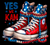 (2 qty) Yes We KAM USA shoes Pearls - custom DTF transfer