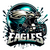 (2 qty) EAGLES Helmet splash Football - custom sports DTF transfer (2 qty) EAGLES Helmet splash Football - custom sports DTF transfer