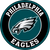 (2 Qty) Philadelphia EAGLES Shield Football - custom sports DTF transfer