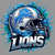 (2 qty) Lions Helmet splash Football - custom sports DTF transfer (2 qty) Lions Helmet splash Football - custom sports DTF transfer