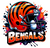 (2 qty) Bengals Helmet splash Football SPORTS - custom DTF transfer