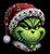 (2 Qty) Grinch Face Pearls Christmas DTF transfer