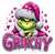Grinchy Pink Gemstone Diamond Xmas Christmas - custom DTF transfer Grinchy Pink Gemstone Diamond Xmas Christmas - custom DTF transfer