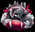 (2 qty) Falcons Helmet Smoke Football - custom sports DTF transfer